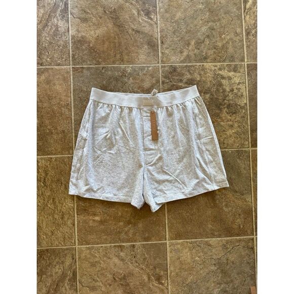 Skims Boyfriend Loose Boxer Light Heather Grey Size Medium - Picture 1 of 7